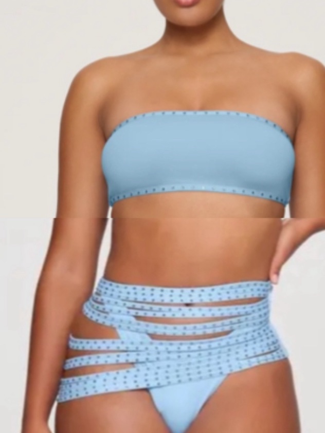 Skims Swim Rhinestone Bikini & Skirt